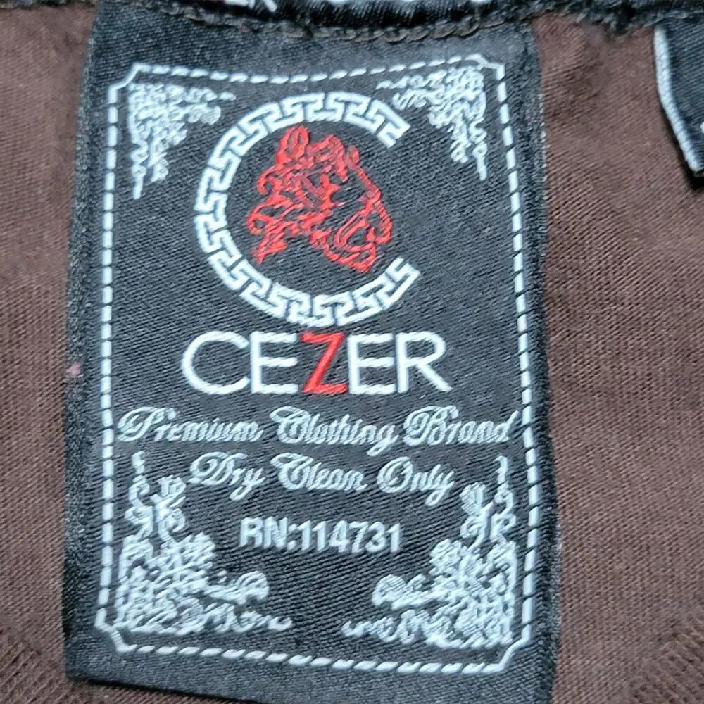Cezer LS Brown Unisex Tee w/ Bling "Rich And Famous" - Size 3X - Picture 8 of 10